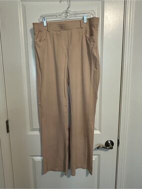 Libian Light Brown High-Rise Wide-Leg Trousers